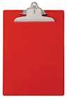 CLIPBOARD, SAUNDERS, PLASTIC, RECYCLED, LETTER SIZE, RED THUMBNAIL